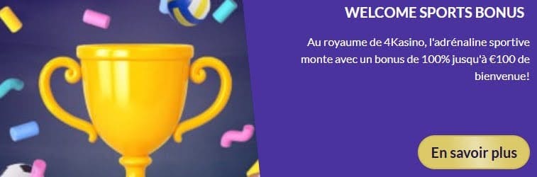 4Kasino Casino bonus bienvenue sportif