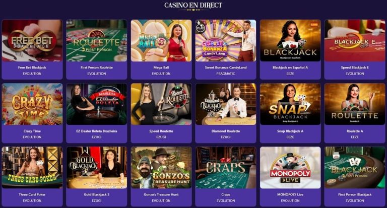 4Kasino Casino jeux live