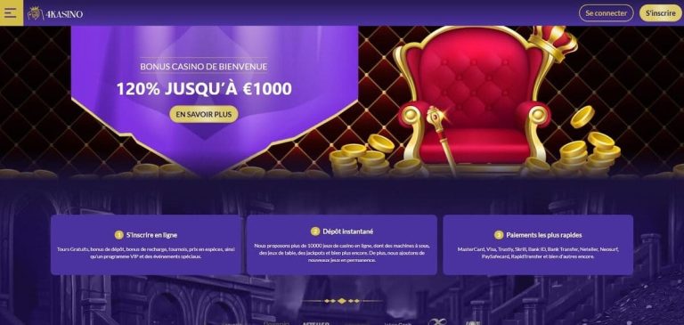 4Kasino Casino page accueil